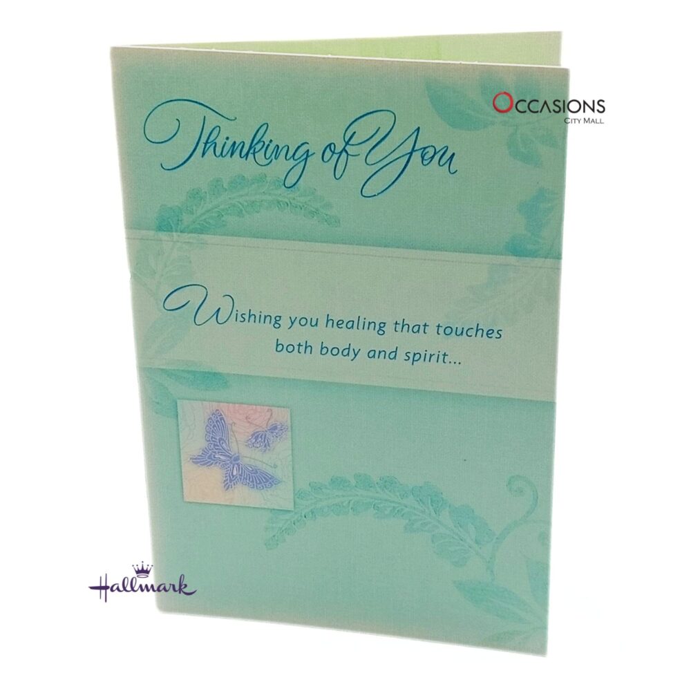 Purple Butterflies Get Well Soon Greeting Card Peaceful Hallmark Get Well Soon Greeting Card Order Online with Same Day Delivery in Amman Offer peaceful wishes with this elegant Hallmark Get Well Soon card, featuring a soft, healing design and heartfelt message. Perfect for showing you care, you can order online with same day delivery from the best gift shop in Amman. Enjoy fast and secure greeting cards delivery. Order greeting cards online in Amman Jordan today and send hope and strength with Hallmark greeting cards.
