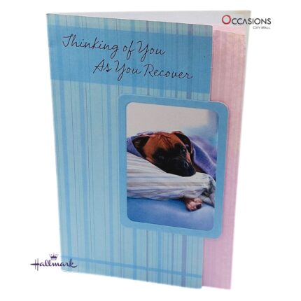 Sick Doggy Get Well Soon Greeting Card Purple & Blue Cozy Hallmark Get Well Soon Greeting Card Order Online with Same Day Delivery in Amman Bring comfort with this adorable Hallmark Get Well Soon card featuring a cozy dog and thoughtful message. Ideal for recovery wishes, you can order online with same day delivery from the best gift shop in Amman. Enjoy fast, reliable greeting cards delivery. Order greeting cards online in Amman Jordan today and send warmth and smiles with Hallmark greeting cards.