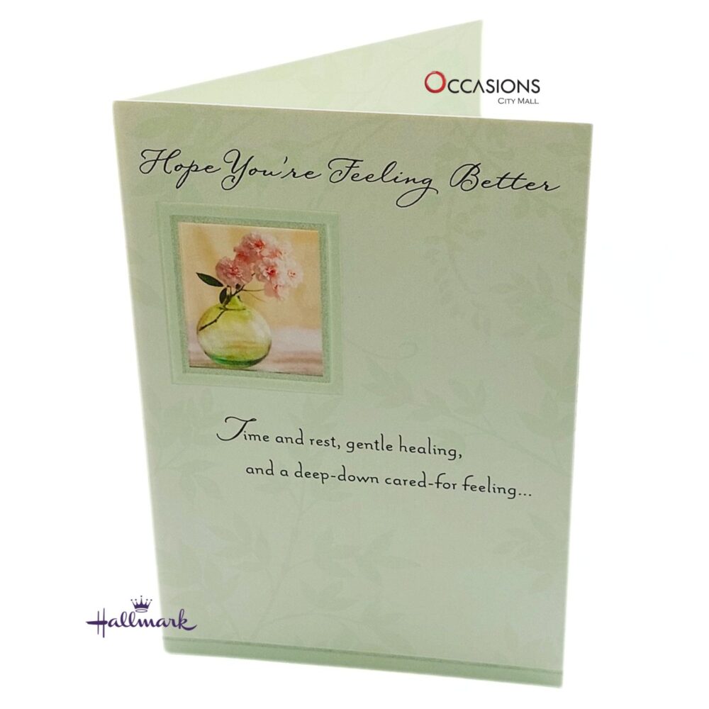 Soft Floral Get Well Soon Greeting Card Heartfelt Hallmark Get Well Soon Greeting Card Order Online with Same Day Delivery in Amman Send peaceful recovery wishes with this elegant Hallmark Get Well Soon card, designed with a soft floral touch and heartfelt message. You can order online with same day delivery from the best gift shop in Amman. We offer fast and secure greeting cards delivery. Order greeting cards online in Amman Jordan and show you care with Hallmark greeting cards.