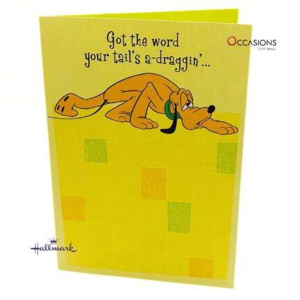 Goofy Get Well Soon Greeting Card Adorable Hallmark Get Well Soon Greeting Card Order Online with Same Day Delivery in Amman Brighten someone's day with this adorable Hallmark Get Well Soon card featuring Pluto! Perfect for sending warm wishes, this card is available for order online with same day delivery in Amman, Jordan. As the best gift shop in Amman, we offer greeting cards delivery you can count on. Order greeting cards online in Amman Jordan and lift spirits with the best from Hallmark greeting cards.