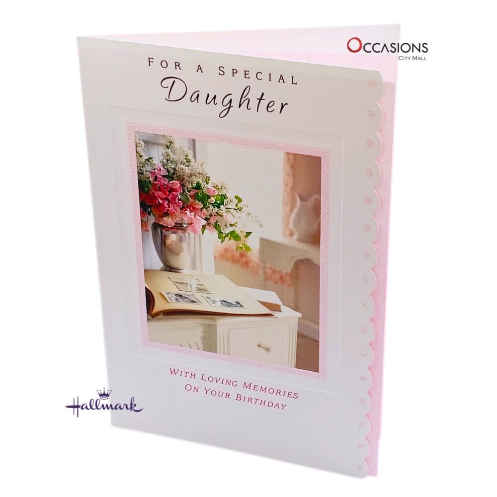 Sweet Daughter's Birthday Greeting Card Hallmark Daughter Birthday Greeting Card Order Online with Same Day Delivery in Amman Mark her special day with this elegant Daughter Birthday greeting card by Hallmark. It’s perfect for showing love and sharing beautiful memories. Crafted with a soft design and heartfelt message, this card is ideal to order online with same day delivery in Amman. At Occasions, the best gift shop in Amman, we make greeting cards delivery easy and fast. Order greeting cards online in Amman Jordan from our wide Hallmark greeting cards collection and enjoy same day delivery!