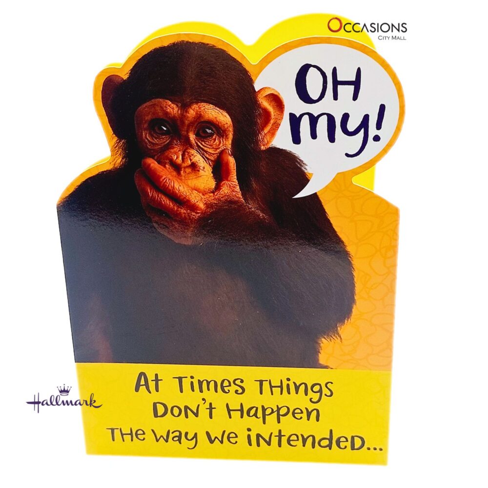 "Oh My" Monkey Get Well Soon Greeting Card Funny Monkey Hallmark Get Well Soon Greeting Card Order Online with Same Day Delivery in Amman Brighten someone’s day with this beautiful Get Well Soon greeting card from Hallmark. Featuring a cheerful design and warm prayerful message, it's the perfect way to show you care. Order online from the best gift shop in Amman and enjoy same day delivery across Jordan. Looking for a thoughtful way to lift spirits? Order greeting cards online in Amman Jordan today and make someone's recovery journey a little brighter!