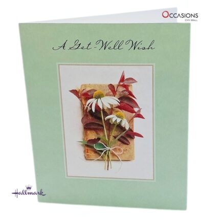 Green Floral Get Well Soon Greeting Card Green Floral Themed Hallmark Get Well Soon Greeting Card Order Online with Same Day Delivery in Amman Send healing thoughts with this elegant Hallmark Get Well Soon card. Featuring soft floral artwork and heartfelt words inside, it's a comforting way to show you care. Order greeting cards online in Amman Jordan from the best gift shop in Amman with greeting cards delivery and same day delivery options. Order online today and lift someone’s spirits.