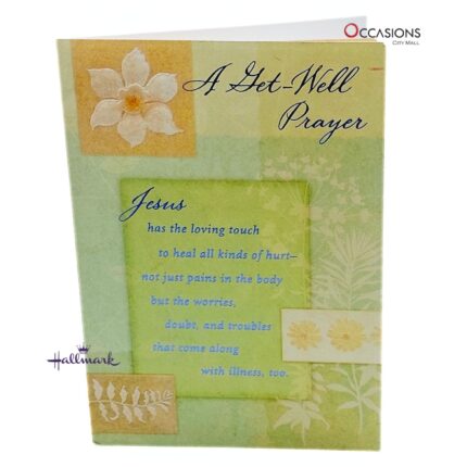 Heartfelt Prayer Get Well Soon Greeting Card Beautiful Heartfelt Prayer Hallmark Get Well Soon Greeting Card Order Online with Same Day Delivery in Amman Send love and healing with this beautiful Get Well Soon card by Hallmark. Featuring a heartfelt prayer message, it’s the perfect way to show you care. Order online today from the best gift shop in Amman and enjoy same day delivery. Order greeting cards online in Amman Jordan easily with Occasions – your trusted source for Hallmark greeting cards and gifts.