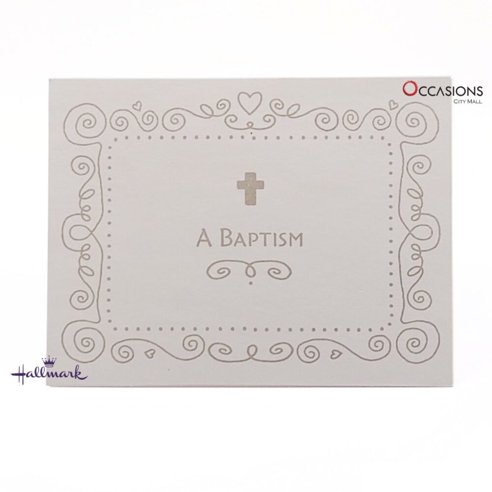 White Baptism Invitation Cards (10 Cards) Elegant Hallmark Baptism Invitation Card Order Online with Same Day Delivery in Amman Announce your baby's baptism with these elegant Hallmark invitation cards. Featuring a delicate cross design and space for details, they're perfect for inviting loved ones to a meaningful celebration. Order online from the best gift shop in Amman with greeting cards delivery and same day service. Find beautiful Hallmark cards at Occasions City Mall — the trusted place for baptism and religious gift items in Amman.