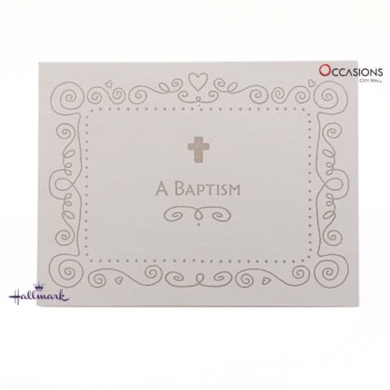 White Baptism Invitation Cards (10 Cards) Elegant Hallmark Baptism Invitation Card Order Online with Same Day Delivery in Amman Announce your baby's baptism with these elegant Hallmark invitation cards. Featuring a delicate cross design and space for details, they're perfect for inviting loved ones to a meaningful celebration. Order online from the best gift shop in Amman with greeting cards delivery and same day service. Find beautiful Hallmark cards at Occasions City Mall — the trusted place for baptism and religious gift items in Amman.