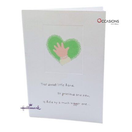 Baby's Hand Baptism Greeting Card Sweet Hallmark Baptism Greeting Card Order Online with Same Day Delivery in Amman Celebrate this sacred moment with our sweet Christening greeting card by Hallmark. Featuring a tender design and a message of God’s eternal love, it’s perfect for new parents. Order online now from the best gift shop in Amman and enjoy same day delivery with professional greeting cards delivery. Order greeting cards online in Amman Jordan from Occasions City Mall — your trusted gift shop for special moments.