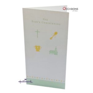Faithful Beginnings Baptism Greeting Card Soft-toned Hallmark Baptism Greeting Card Order Online with Same Day Delivery in Amman Celebrate a baby's christening with this soft-toned Hallmark card featuring delicate symbols of faith and love. A beautiful way to share your blessings and joy. Order online from the best gift shop in Amman and enjoy greeting cards delivery with same day service. Order Hallmark greeting cards online from Occasions City Mall – your trusted shop for heartfelt Christian cards and baby gifts in Jordan.