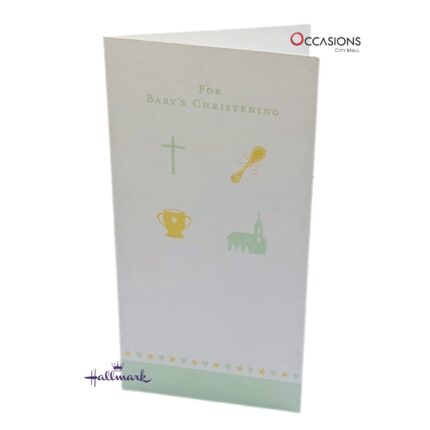 Faithful Beginnings Baptism Greeting Card Soft-toned Hallmark Baptism Greeting Card Order Online with Same Day Delivery in Amman Celebrate a baby's christening with this soft-toned Hallmark card featuring delicate symbols of faith and love. A beautiful way to share your blessings and joy. Order online from the best gift shop in Amman and enjoy greeting cards delivery with same day service. Order Hallmark greeting cards online from Occasions City Mall – your trusted shop for heartfelt Christian cards and baby gifts in Jordan.