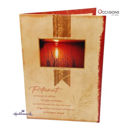 Sunset Design Retirement Greeting Card Classy Hallmark Retirement Greeting Card Order Online with Same Day Delivery in Amman Mark this meaningful milestone with a classy Hallmark retirement greeting card. Featuring a sunset design and heartfelt message, it’s perfect for honoring achievements and inspiring new beginnings. Order greeting cards online in Amman Jordan from the best gift shop in Amman. Enjoy greeting cards delivery with same day delivery when you order online today! 