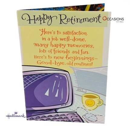 Tropical Happy Retirement Greeting Card Cheerful Hallmark Retirement Greeting Card Order Online with Same Day Delivery in Amman Celebrate a well-earned retirement with this vibrant Hallmark card featuring tropical beach vibes and cheerful words. With pop-up artwork and heartfelt wishes inside, it's the perfect way to say goodbye to work and hello to freedom! Order greeting cards online in Amman Jordan from the best gift shop in Amman. Enjoy greeting cards delivery with same day delivery when you order online today.