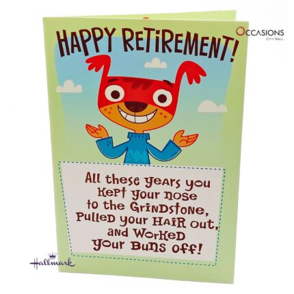 Bold & Funny Retirement Greeting Card Humorous Hallmark Retirement Greeting Card Order Online with Same Day Delivery in Amman This hilarious Hallmark retirement greeting card is perfect for someone who worked hard and deserves a fun farewell. With colorful artwork and cheeky text inside, it’s a lighthearted way to say congratulations. Order greeting cards online in Amman Jordan from the best gift shop in Amman. Enjoy greeting cards delivery with same day delivery when you order online today!