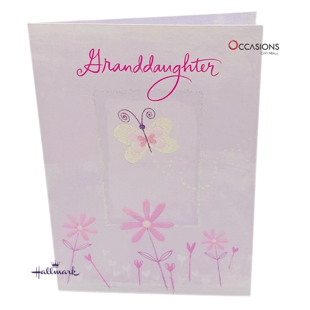 Lilac Granddaughter's Birthday Greeting Card Card Size: 17.6 x 12.2 cm  Flowers & Butterflies Hallmark Granddaughter's Birthday Greeting Card Order greeting cards online in Amman Jordan This charming Hallmark birthday card features soft lilac tones with flowers and butterflies, and a heartfelt message that celebrates her individuality. Perfect for making her feel extra loved. Order greeting cards online in Amman Jordan from the best gift shop in Amman. Enjoy fast greeting cards delivery with same day delivery when you shop Hallmark greeting cards online.