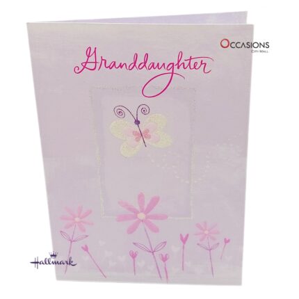 Lilac Granddaughter's Birthday Greeting Card Card Size: 17.6 x 12.2 cm  Flowers & Butterflies Hallmark Granddaughter's Birthday Greeting Card Order greeting cards online in Amman Jordan This charming Hallmark birthday card features soft lilac tones with flowers and butterflies, and a heartfelt message that celebrates her individuality. Perfect for making her feel extra loved. Order greeting cards online in Amman Jordan from the best gift shop in Amman. Enjoy fast greeting cards delivery with same day delivery when you shop Hallmark greeting cards online.