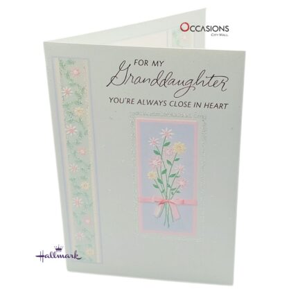 Delicate Granddaughter's Birthday Greeting Card Card Size: 17.6 x 12.1 cm Elegant Hallmark Granddaughter's Birthday Greeting Card From Grandparents  Order greeting cards online in Amman Jordan This elegant Hallmark card features delicate flowers and a heartfelt message that celebrates the deep love between grandparent and granddaughter. It's perfect for reminding her that no matter how much she grows, your love always stays the same. Order greeting cards online in Amman Jordan with same day delivery from the best gift shop in Amman. Fast greeting cards delivery available for all Hallmark greeting cards.