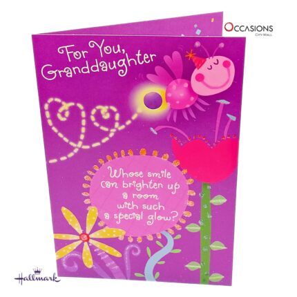 Cupcake Granddaughter Birthday Greeting Card Card Size: 20.4 x 14.2 cm Smiley & Colorful Hallmark Granddaughter's Birthday Greeting Card Order greeting cards online in Amman Jordan This cheerful Hallmark card glows with fun, featuring a playful design, cute cupcake, and a sweet message just for your little one. It’s perfect for adding joy to her birthday. Order greeting cards online in Amman Jordan from the best gift shop in Amman and enjoy greeting cards delivery with same day delivery. Make her smile with Hallmark greeting cards full of love and color.