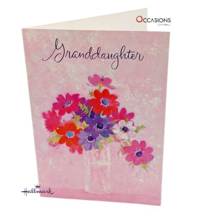 Vibrant Floral Granddaughter Birthday Card Card Size: 17.2 x 11.9 cm Vibrant Floral Hallmark Granddaughter Birthday Greeting Card Order greeting cards online in Amman Jordan This beautiful Hallmark card blends a vibrant floral design with meaningful words of faith, reminding your granddaughter of her special place in your heart. A perfect way to celebrate her and thank God for her. Order greeting cards online in Amman Jordan from the best gift shop in Amman and enjoy same day delivery. Our Hallmark greeting cards come with fast greeting cards delivery across Jordan.