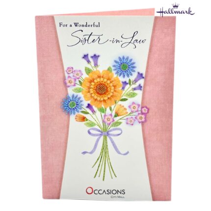 Wonderful Sister-In-law Greeting Card - Birthday Floral Bunch Birthday Greeting Card For Sister-In-Law Floral Bunch Hallmark Sister-In-Law Birthday Greeting Card Order Online with Same Day Delivery in Amman Show love and appreciation with this beautiful Sister-in-Law birthday card by Hallmark, featuring colorful flowers and a touching message straight from the heart. Celebrate your sister-in-law with the best greeting cards delivery in Amman, Jordan. We are proud to be the best gift shop in Amman, offering top Hallmark greeting cards for every occasion. Order online now and enjoy fast, same day delivery to make her birthday truly unforgettable.