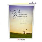 "God's Comfort" Sympathy Greeting Card Comforting Hallmark Sympathy Greeting Card Same Day Greeting Cards Delivery in Amman This inspiring Hallmark Sympathy card features a peaceful design and comforting message that reminds loved ones to trust in God's love. It's perfect for offering heartfelt condolences. Order greeting cards online in Amman Jordan from the best gift shop in Amman with greeting cards delivery and same day delivery service. Hallmark greeting cards bring healing with every word.