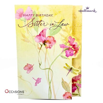 Floral Sister-In-law Birthday Greeting Card Elegant Floral Birthday Greeting Card For Sister-In-Law Elegant Floral Hallmark Sister-In-Law Birthday Greeting Card Order Online with Same Day Delivery in Amman Celebrate your sister-in-law’s special day with this beautiful Hallmark birthday card, featuring elegant floral art and heartfelt wishes. At the best gift shop in Amman, we offer Hallmark’s finest Sister-in-Law birthday greeting cards. Perfect for sharing love, warmth, and beautiful memories. Enjoy easy online ordering and fast delivery across Jordan.