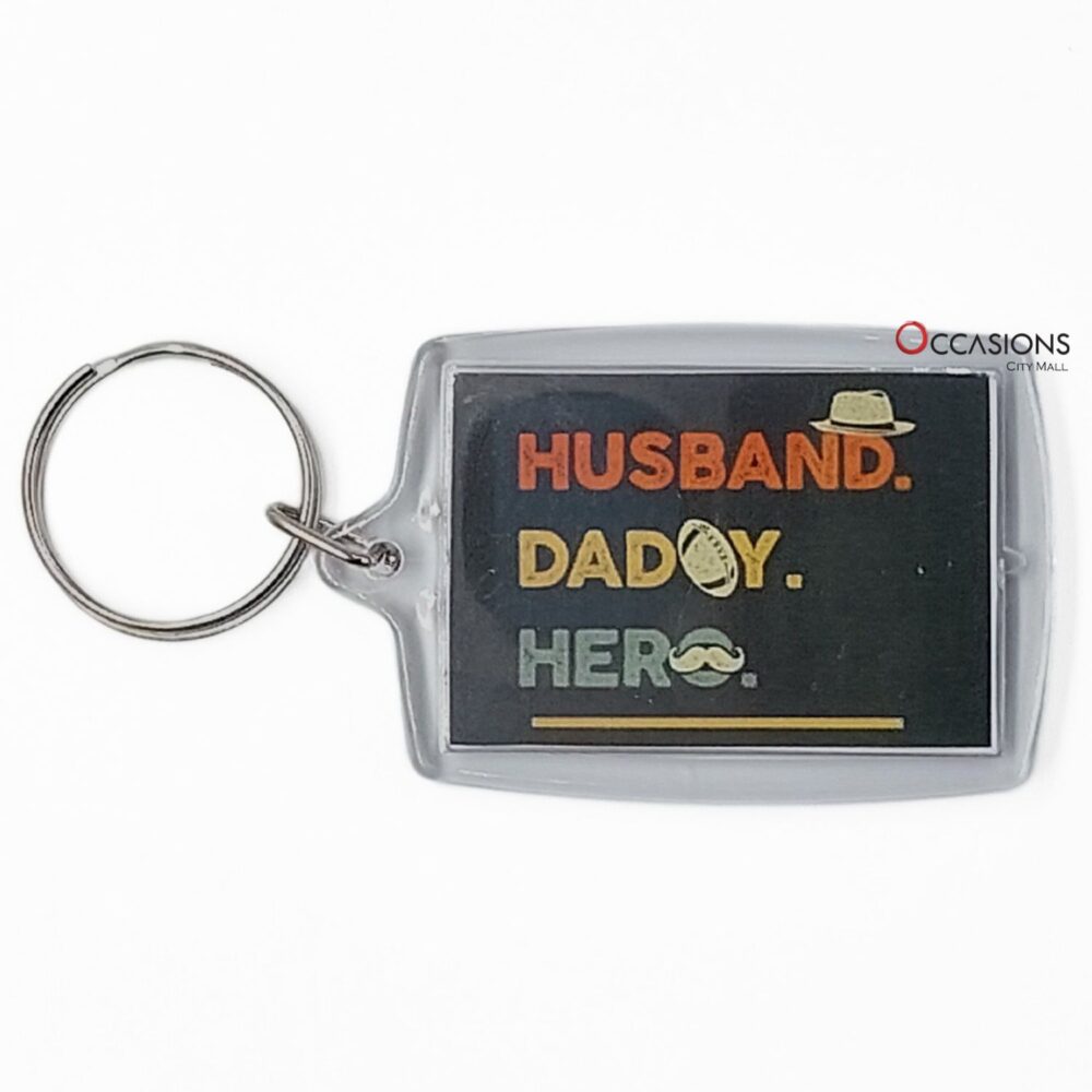 Husband, Dad, Hero Key Chain