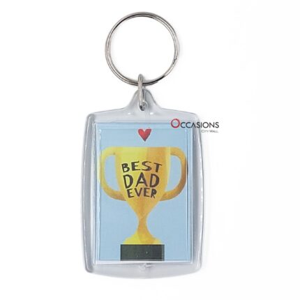 Best Dad Trophy Key Chain