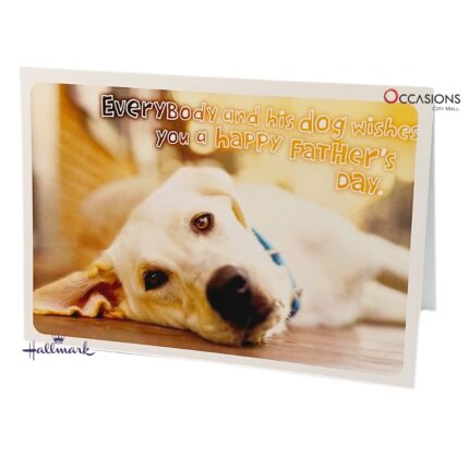 Sleepy Dog Father's Day Greeting Card