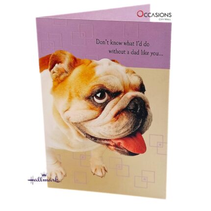 Cute Pug Father's Day Greeting Card