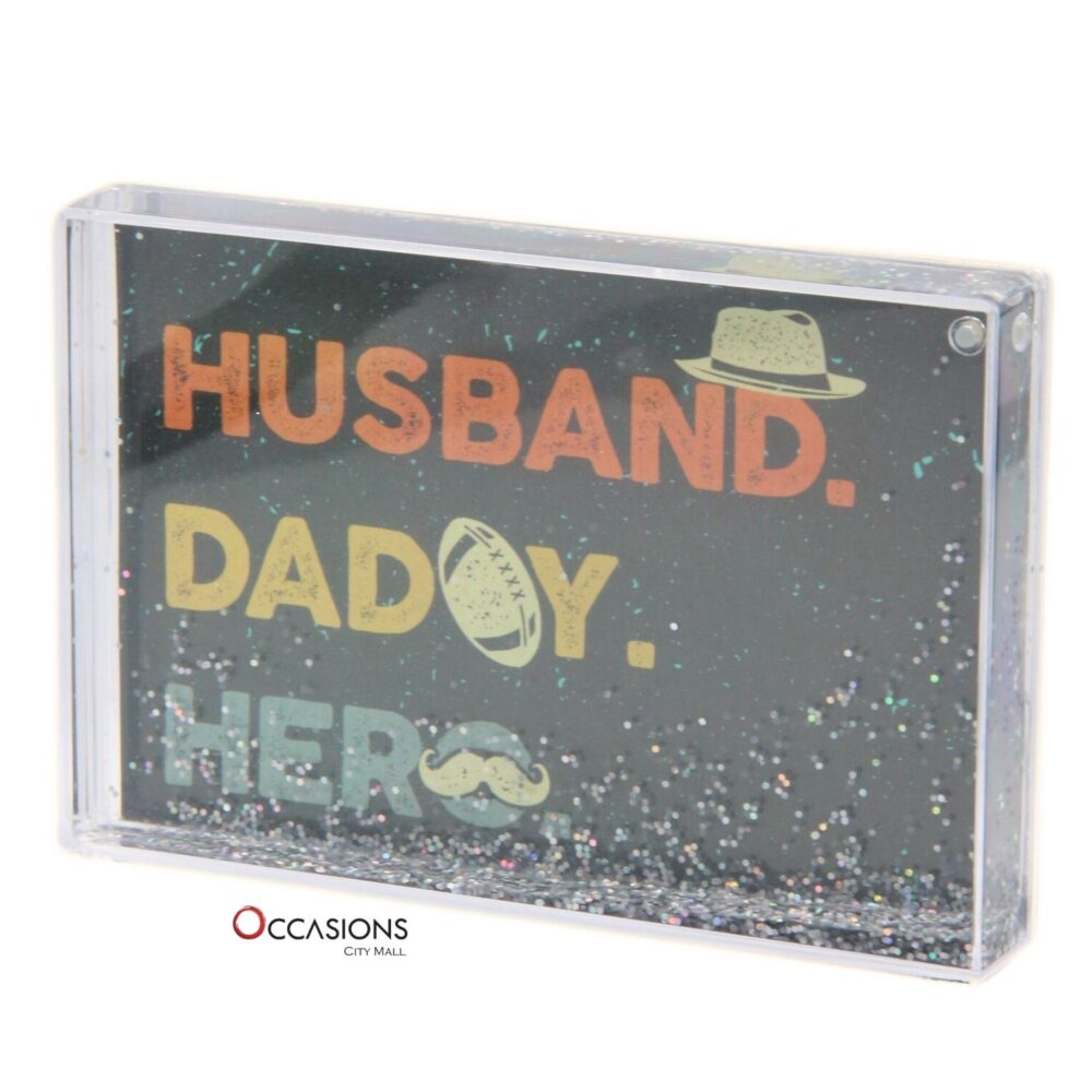 Husband, Daddy, Hero Frame (9.5×6 cm)