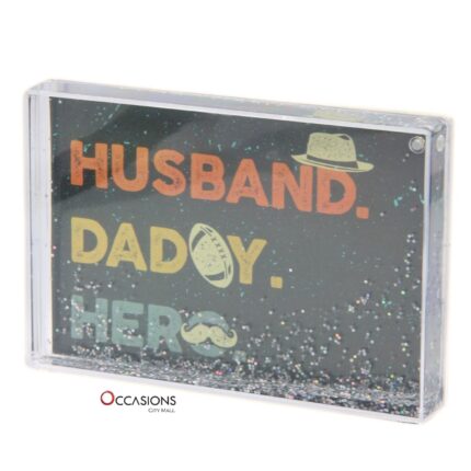 Husband, Daddy, Hero Frame (9.5×6 cm)