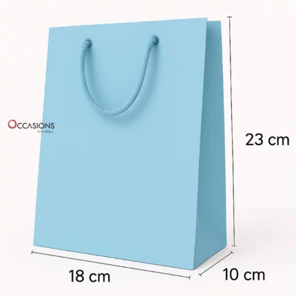 light blue gift bag