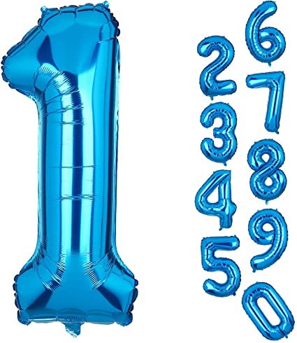 Blue Jumbo Number Balloon