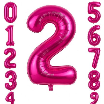 Fuchsia Jumbo Number Balloon
