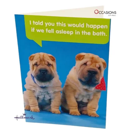 We Fell Asleep in the Bath Card - Hallmark