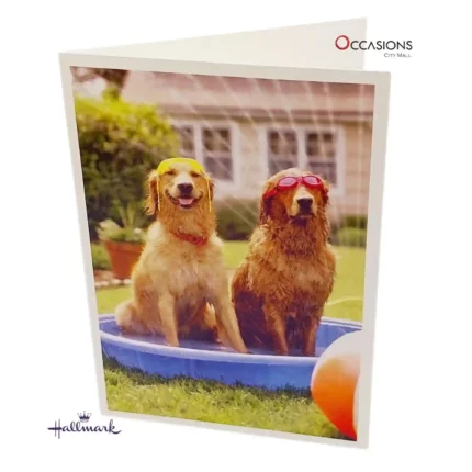Twins Dog Summer Time Card - Hallmark