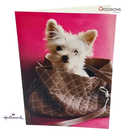 Puppy in a Purse Greeting Card - Hallmark