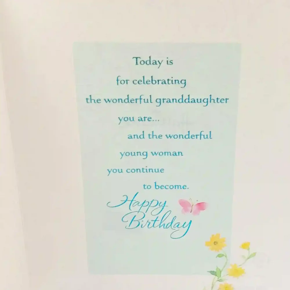 Birthday Card for A Wonderful Granddaughter - Hallmark
