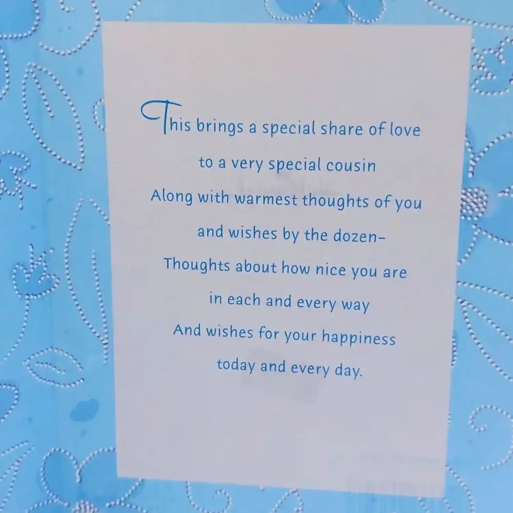 Special Cousin Birthday Card - Hallmark