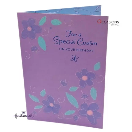 Special Cousin Violet Flowers Birthday Card - Hallmark