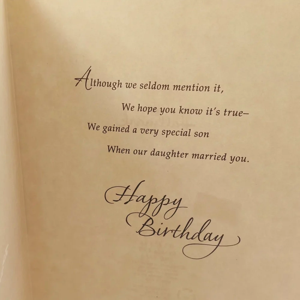 Special Son-in-Law Brown Birthday Greeting Card - Hallmark