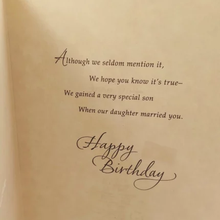 Special Son-in-Law Brown Birthday Greeting Card - Hallmark