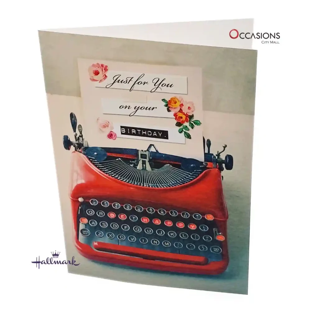 Typewriter Birthday Card - By Hallmark