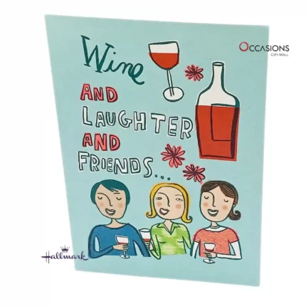 Wine and Friends Birthday Card