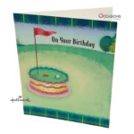 Golf Cake Birthday Card