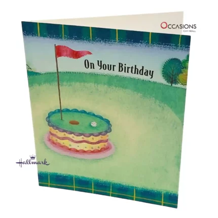 Golf Cake Birthday Card