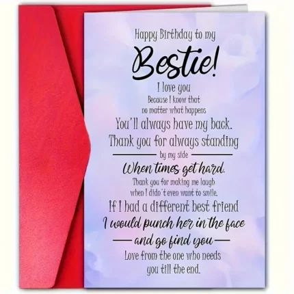 Bestie Birthday Card