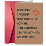 Put Up With Me Card