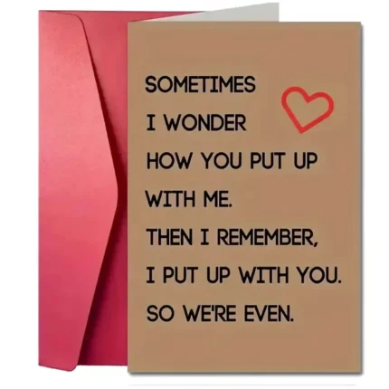 Put Up With Me Card
