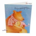 Granddaughter Bear Hug Christmas Card