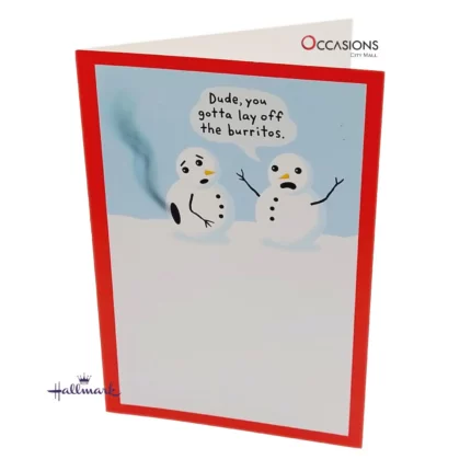 Snowman Blast Christmas Card